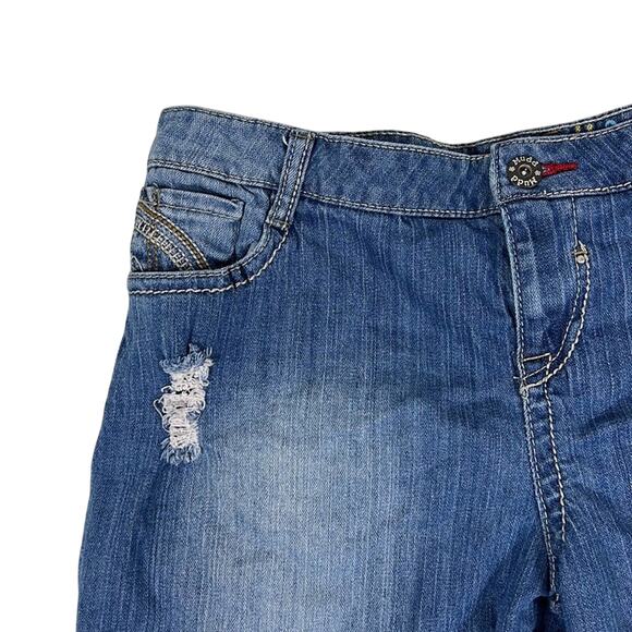 Mudd Y2K Distressed Bermuda Denim Shorts - Picture 2 of 4